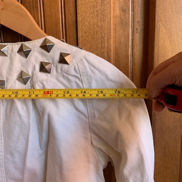 SONIA RYKIEL WHITE STUDDED JACKET SIZE MED - Picture 5 of 7